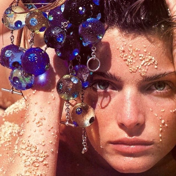 Vintage Stuart Freeman NYC Necklace 54" Ball Chain AB Lucite Beads 1980s - Picture 12 of 16